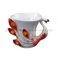 Taza de té en relieve de porcelana esmaltada